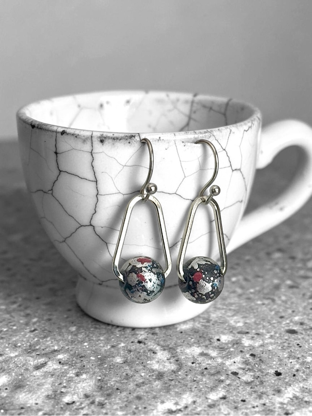 5 For $25💫Alternative Splattered Paintball Earrings Dangles
